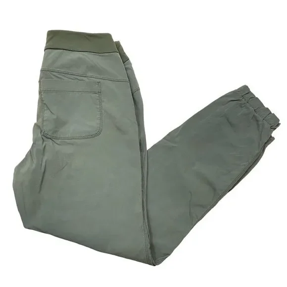 Athleta Brand Green Cinch Hem Athletic Pants Size 4 - Picture 2 of 9